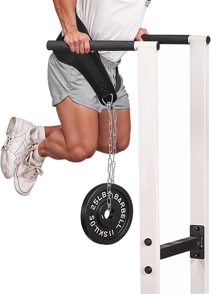 Dip Belt With Chain For Weight Lifting Optimal For Pull Ups Dips Squats Weightlifting Belt Squat Attachment Workout Dipping Belt - Unisex Gym Equipment