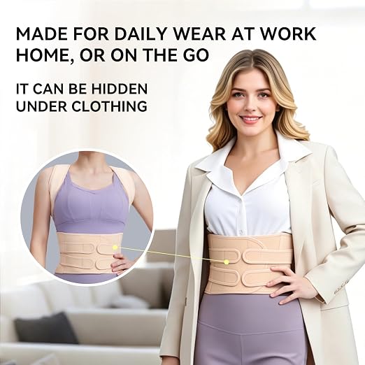 Posture Corrector for Women & Men, Adjustable Full Back Brace Support | Breathable Shoulder Straightener, Upper and Lower Back Pain Relief, Scoliosis & Hunchback Correction, Under Clothes