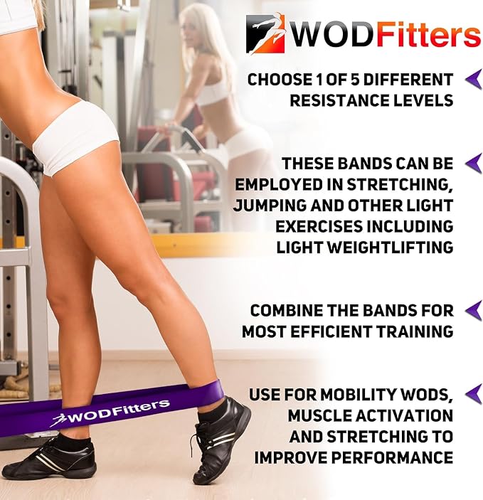 WODFitters Pro Series Pull-Up Assistance Bands – Premium Resistance Loop Bands for Assisted Pull Ups, Muscle Ups, Strength Training & Mobility – Durable Bands for Functional Fitness