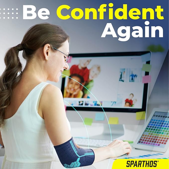 Sparthos Elbow Compression Sleeve, Tennis Elbow Brace, Men Women