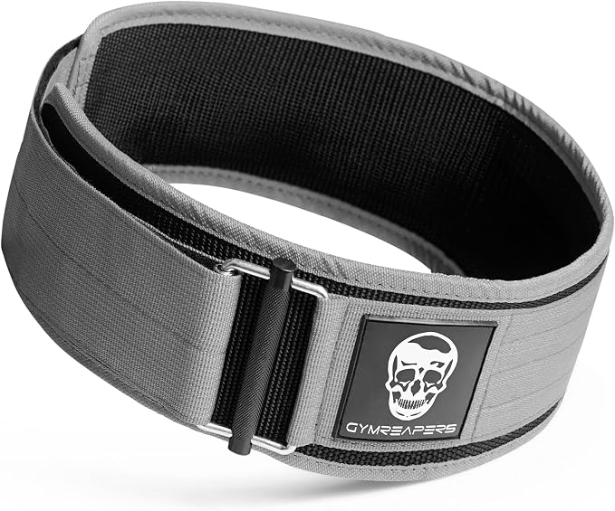 Gymreapers Quick Locking Weight Lifting Belt for Men Gym Belt for Powerlifting Deadlift Belt with 4 Inch Neoprene Metal Buckle Back Support Weightlifting Belt Women
