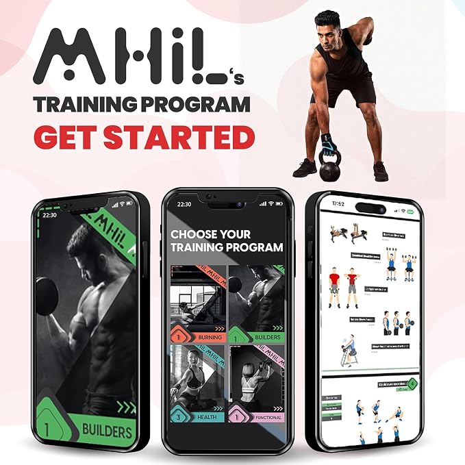 MhIL Workout Gloves for Men – Comfortable Gym Gloves for Men with Enhanced Grip for Safety and Hand Protection – Weight Lifting Protection with Wrist Wraps Support for Performance Boost and Style