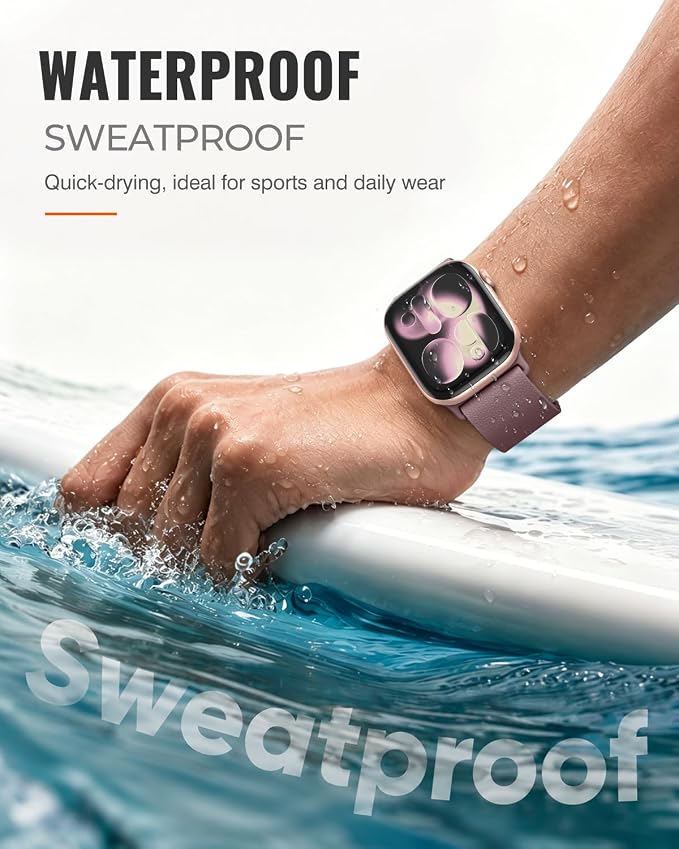 Magnetic Silicone Sport Band for Apple Watch 42mm 46mm 49mm 38mm 40mm 41mm 44mm 45mm Men Women, Patented Auto Lock Breathable Soft Loop for iWatch Ultra SE Series 11 10 9 8 7 6 5 4 3 2 1 All Day Comfort