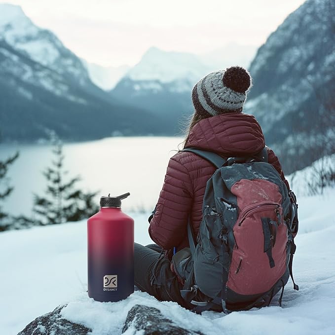 DYSANKY Gallon Insulated Water Bottle with Portable Carrier Bag for Outdoor