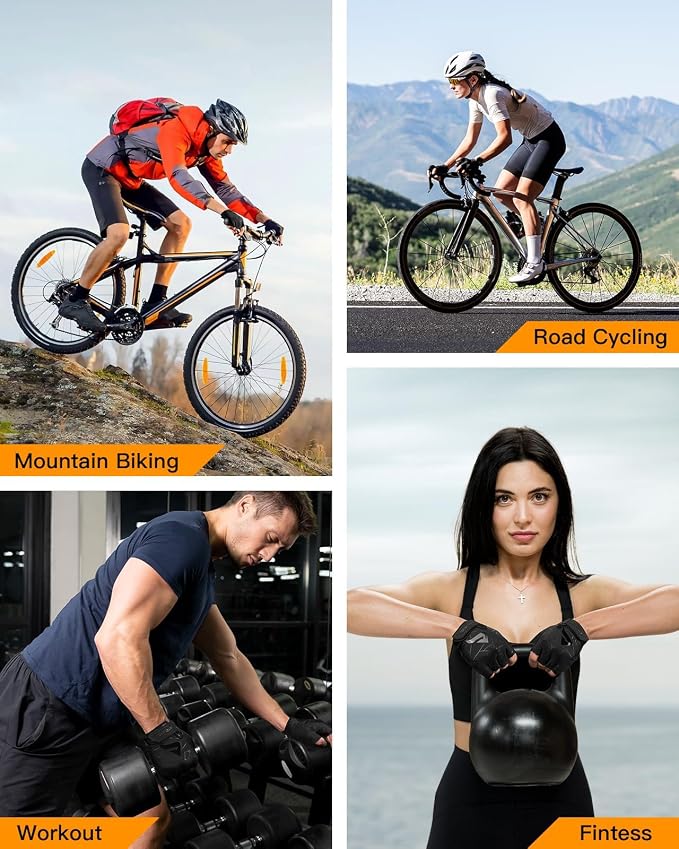 ATERCEL Cycling Gloves, Bike Gloves for Men Women, Bicycle Glove for Cycling, Workout, Gym, Training, Weight Lifting Outdoor, Mountain Bike, and Riding