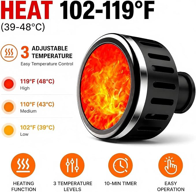Massage Gun with Heat, Powerful Warming Massage, Home & Travel,Green | Massage Gun with Heat, Powerful Heated Massage, Quiet Portable Massager for Home& Travel, Lightweight Design