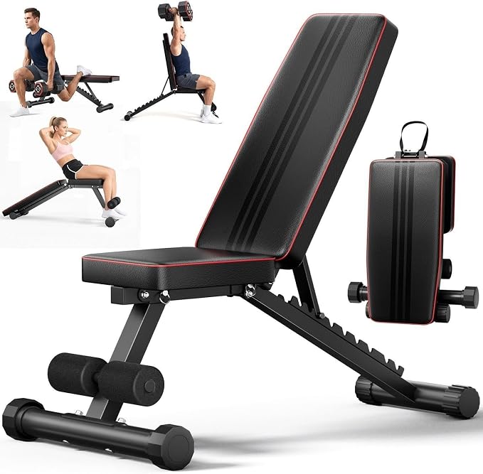 Adjustable/Foldable Weight Bench, 660LBS Home Gym Workout Bench Lifting Sit-up Exercise Bench for Bench Press