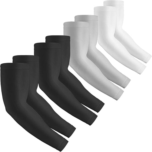 2 Pairs UV Protection Cooling Arm Sleeves Compression Sun Sleeves for Men Women Youth, Tattoo Cover Up, UPF 50