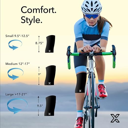 Body Helix Full Knee Compression Sleeve for Knee Pain Relief - Arthritis, Meniscus, Swelling, ACL, Sprains - Knee Sleeve for Women and Men (Royal Blue, Small)