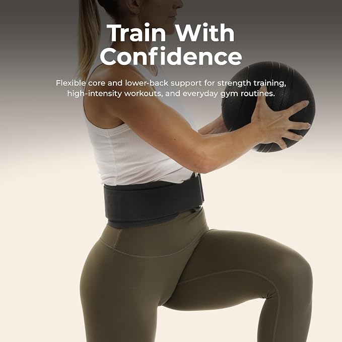 Sunny Health & Fitness S-XXL Heavy-Duty 4" Nylon Weightlifting Belt