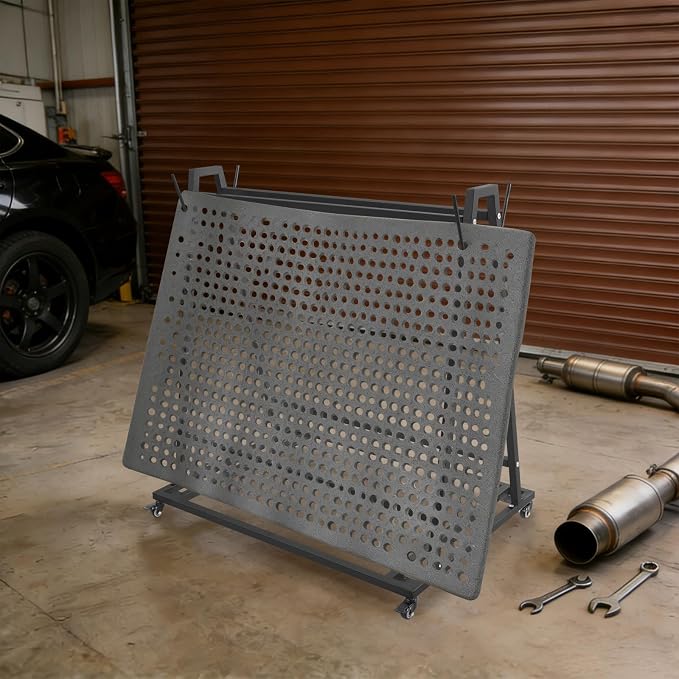Floor Mat Drying Cart with Wheels, A-Shaped Heavy Duty Storage Rack, 100 Lbs Capacity for Gym, Yoga Studio, Home Use (Black)