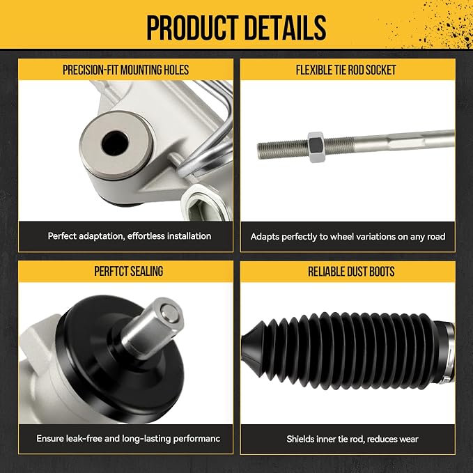 KAC Power Steering Rack and Pinion Replacement for Ford F-150 2004-2008 4.6L 5.4L 4WD/2005-2008 4.2L 4WD, Lincoln Mark LT 2006-2008 5.4L 4WD, Hydraulic Rack and Pinion Replace 97-279