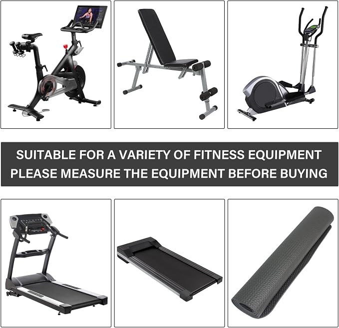 Bike Mat,Treadmill Mat,Compatible for Elliptical,Exercise Bikes, Stationary Cycles,Spin Bike,Under Exercise Bike Trainer Pad for Indoor Stationary Gym Fitness Equipment Hardwood Floor Protector