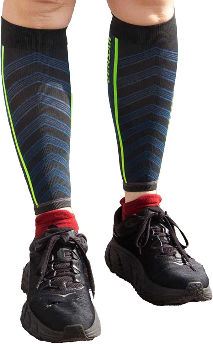 Zensah Featherweight Compression Leg Sleeves - Relieve Shin Splints, Calf Strains