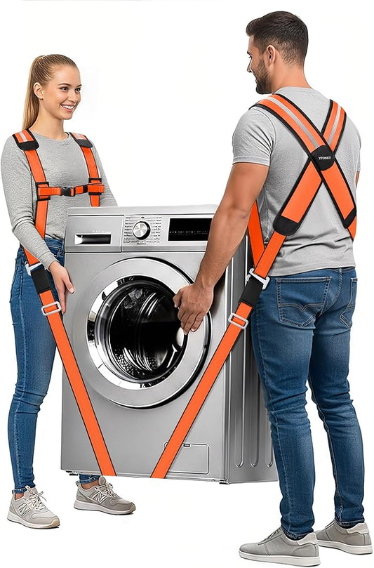 Ytonet Moving Straps for Lifting, 2-Person System Furniture Moving Straps | X-Shaped Back Support, Furniture Shoulder Lifting Straps for Moving Appliance Mattresses, Move Heavy Objects Up to 800lbs