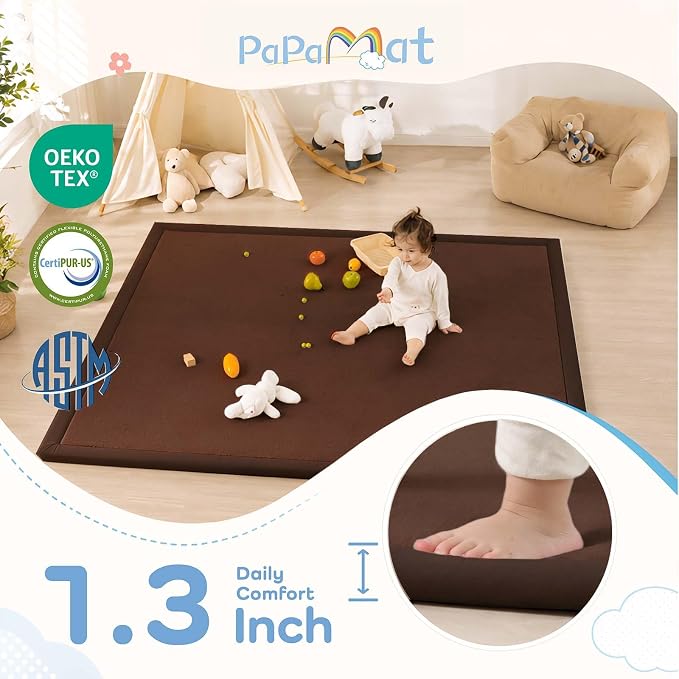 1.3" Thick Baby Play Mat for Floor,28x72 Bedside Rugs, Non-Slip | Ultra Soft Playmat for Baby,Tummy Time Foam Mats,Cushioned for Infant,Kids and Toddler Crawling,Easy Care