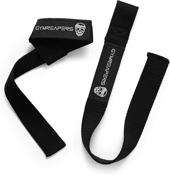 Lifting Wrist Straps For Weightlifting, Bodybuilding, Powerlifting, Strength Training, & Deadlifts - Padded Neoprene with 18" cotton (Black - No Padding)