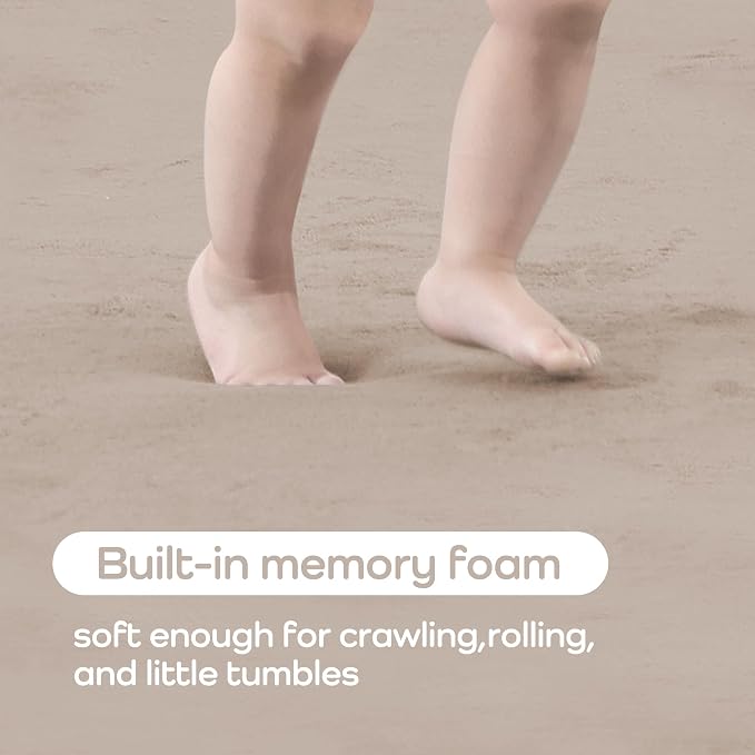 1.3" Thick Baby Play Mat for Floor,79x158 Large Memory Foam Tummy Time Mat | Coral Velvet Nursery Rug,Soft Support&Plush Feel Nursery Kids Rug,Non Slip for Toddler,Infants,Kids Playroom,Yoga,Crawling