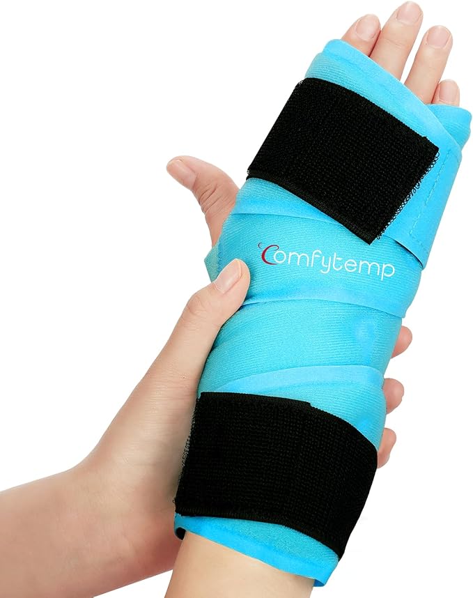 Comfytemp 33" Full Hand Wrist Ice Pack Wrap for Carpal Tunnel Relief | FSA Eligible HSA, Wrist Brace Reusable Compression for Computer Overuse Injuries, Arthritis, Cold Hot Therapy Recovery Item