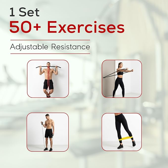 VYTRIX Resistance Bands Set – Pull Up Assist Bands + Mini Resistance Band – Strength Training Workout Bands for Home Gym, Mobility & Rehab - Natural Latex, Includes Carry Bag