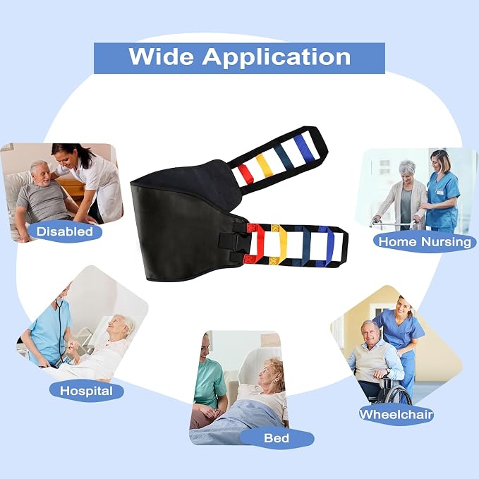 Transfer Sling, Transfer Belt for Elderly, Gait Belts for Seniors | Heavy Duty Patient Lift Belt,Mobility Standing&Lifting Aid for Disabled,Elderly,Injured-Safely Move from Bed and Wheelchair