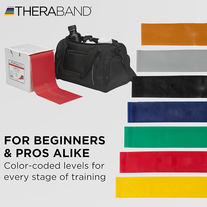 THERABAND Resistance Band, Gold, Max, 25-Yard Roll, Latex-Free, Elastic Band for Exercise, Physical Therapy, Yoga, Pilates, Stretching, Home Workouts, Color-Coded for Easy Resistance Levels