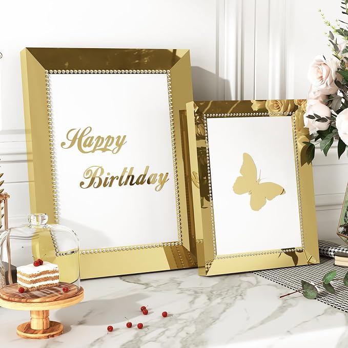 WESTICK Gold Contact Paper for Countertops Gold Permanent Vinyl Reflective Golden Wallpaper Self Adhesive Golden Cricut Vinyl Mirror Stickers for Cabinets DIY Project Home Decor Art Crafts 12"x80"