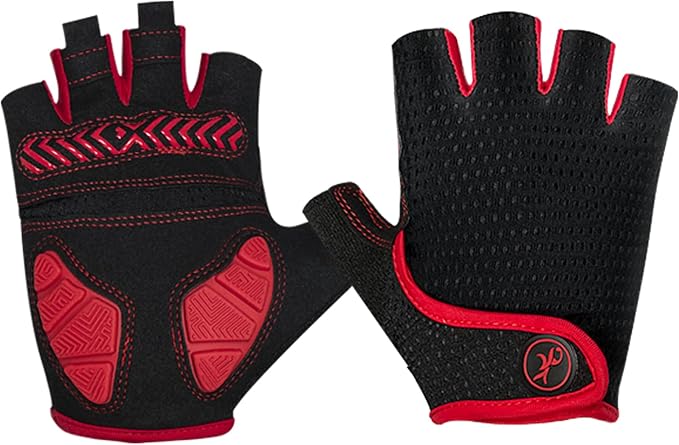 Cycling Gloves Bicycle Road Bike Gloves, Half Finger 5MM Gel | Biking Gloves for Men Women Gym workout exercise Motorcycle Hiking Rowing Outdoor Sports