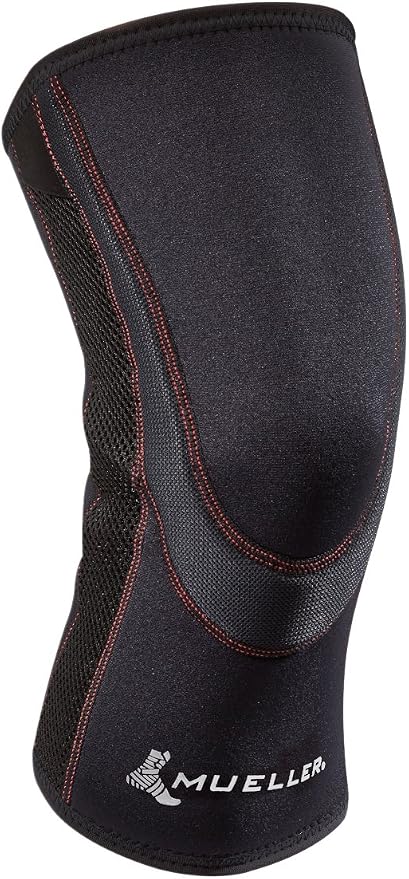 MUELLER Sports Medicine Breathable Closed Patella Knee Sleeve, Knee Pain Relief Support for Men and Women, Ideal for Arthritis, Sprains, Black, Small
