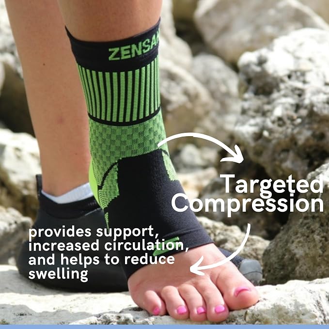 Zensah Ankle Support - Compression Ankle Brace - Running, Soccer, Sports - Ankle Sleeve Helps Sprains, Tendonitis, Pain