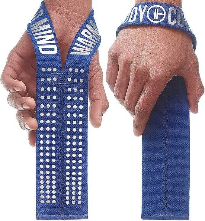 WARM BODY COLD MIND V1 Lifting Wrist Straps for Olympic Weightlifting - Rated at 660 lb - Hand Wraps for Powerlifting, Weight Lifting, Bodybuilding Functional/Cross Training, Deadlift Gym Bar, Cotton