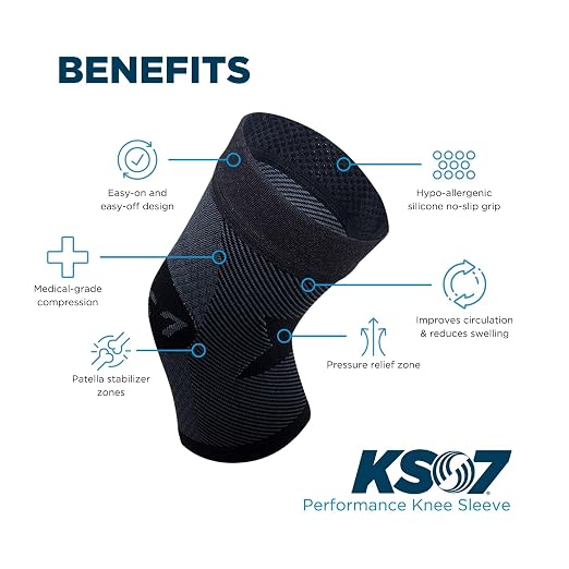 OrthoSleeve Compression Knee Brace, Knee Sleeve for ACL, MCL, Injury Recovery, Meniscus Tear, Pain, Aching Knees, Patellar Tendonitis & Arthritis Pain