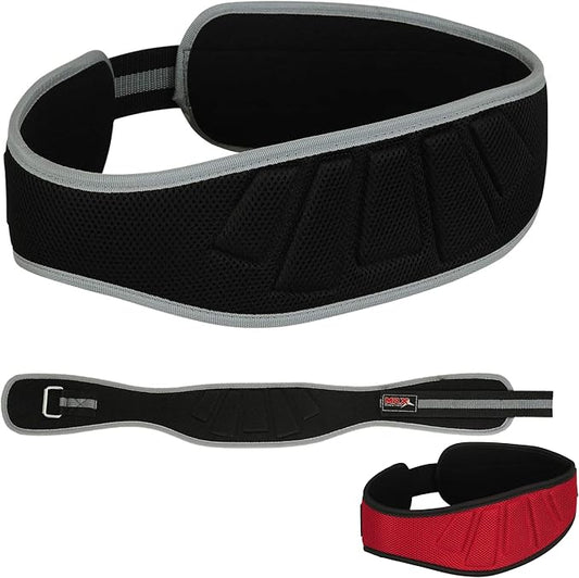 MRX Weight Lifting Belt - 5 Inches Wide 8mm Thick Padded Back Support with Flexible Ultra-Light Foam Powerlifting Belts Heavy Duty Deadlifts Workout Squats Exercise & Lifting Belt for Men & Women