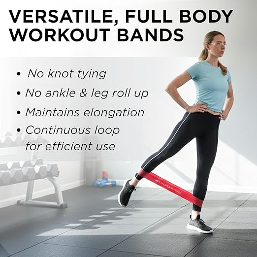 THERABAND Resistance Band Loop, Exercise, Workout, Physical Therapy | Elastic resistance band for exercise, strength training, stretching and physical therapy