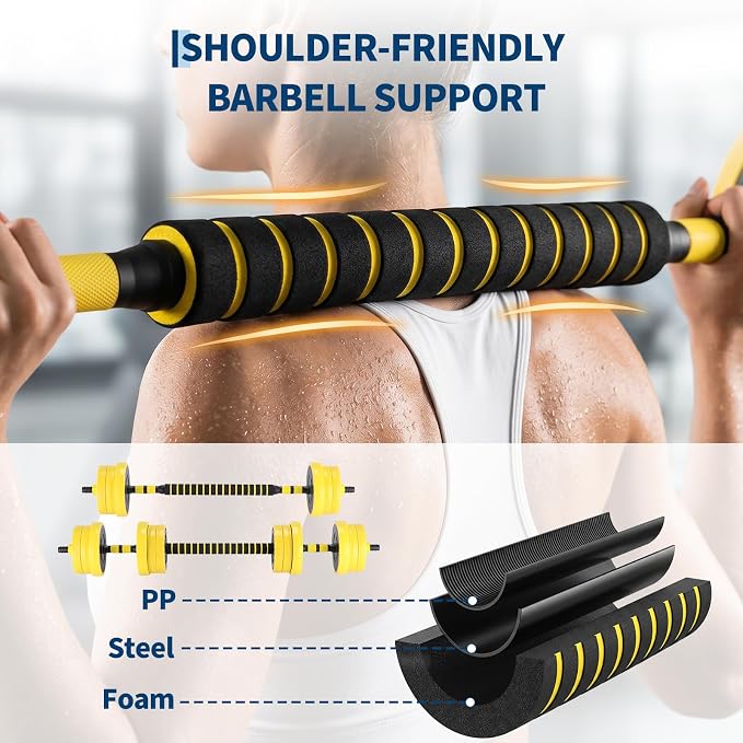 Garvee Adjustable Dumbbell Set,Weight Set for Home Gym | 4-in-1 Adjustable Weight Set Used As Dumbbells,Barbells,Kettlebells and Push-up