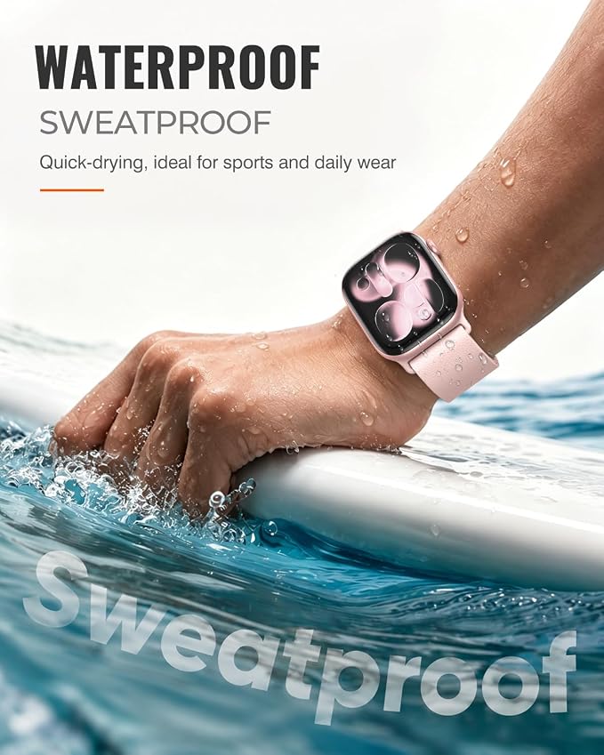 Magnetic Silicone Sport Band for Apple Watch 42mm 46mm 49mm 38mm 40mm 41mm 44mm 45mm Men Women, Patented Auto Lock Breathable Soft Loop for iWatch Ultra SE Series 11 10 9 8 7 6 5 4 3 2 1 All Day Comfort