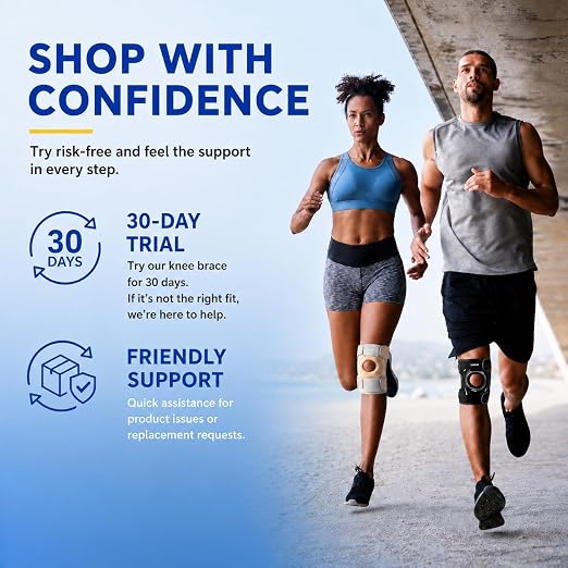 CAMBIVO Knee Brace with Stabilizers, Gel Pad & Open Patella for Men & Women | Open Patella Stabilizer for Arthritis, Meniscus & ACL MCL Relief. Adjustable Compression for Running & Sports Recovery