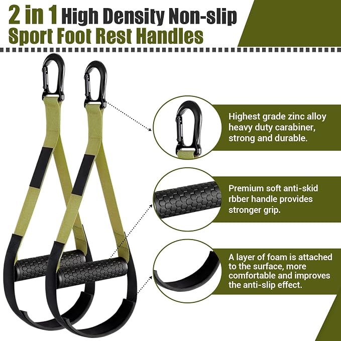 Home Resistance Training Kit, Resistance Trainer Exercise Straps with Handles, Door Anchor and Carrying Bag for Home Gym, Bodyweight Resistance Workout Straps for Indoor & Outdoor