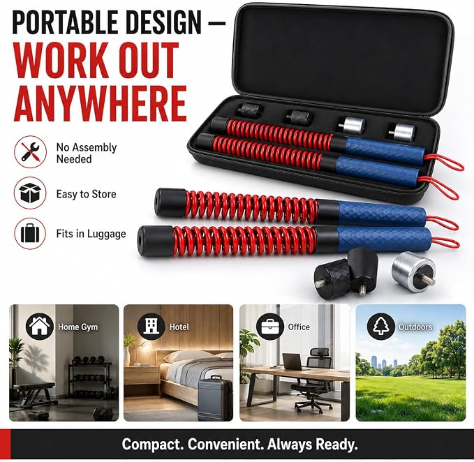 Adjustable Weighted Ropeless Battle Rope, Progressive Weight Training for Home & Small Spaces, Light Weight for Fast Cardio, Heavy for HIIT Challenge, Beginner, Home Gym, Activate Training State
