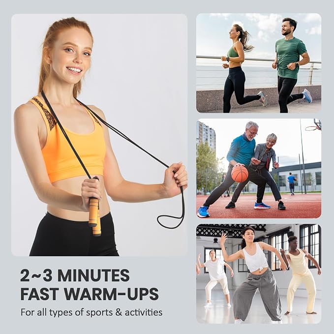 multifun Digital Jump Rope with Smart Counter & Timer - Adjustable Speed Skipping Rope for Fitness, Weight Loss, Boxing, MMA - Tangle-Free Ball Bearings & Anti-Slip Handles for Men, Women, Kids.(Check 2026 New Evolution for 3s Rope Swap)