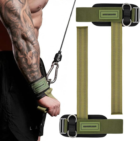 M MANUEKLEAR Wrist Straps for Weightlifting, Gym Lifting Straps with D Rings for Cable Machine,Weight Lifting Wrist Wraps for Men Women