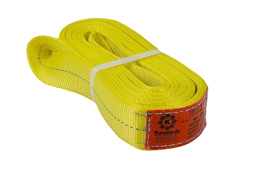 Kennedy Wire Rope & Sling Co. 2" x 9' 2-Ply Twist Eye Polyester Lifting Sling (Various Sizes in Listing) Made in The USA