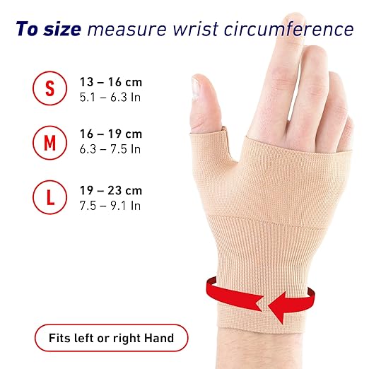Neo-G Wrist and Thumb Support for Arthritis, Joint Pain, Tendonitis, Sprain - Wrist Brace Wrist Compression Hand Support - L - Beige