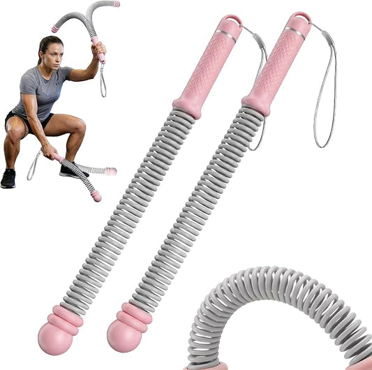 2pcs Adjustable Ropeless Weighted Cordless Battle Ropes for Home Gym(Pink) | Portable Exercise Training Rope for Indoor and Outdoor Home Gym Workout, Adjustable Weighted Cordless Ropeless Battle Ropes