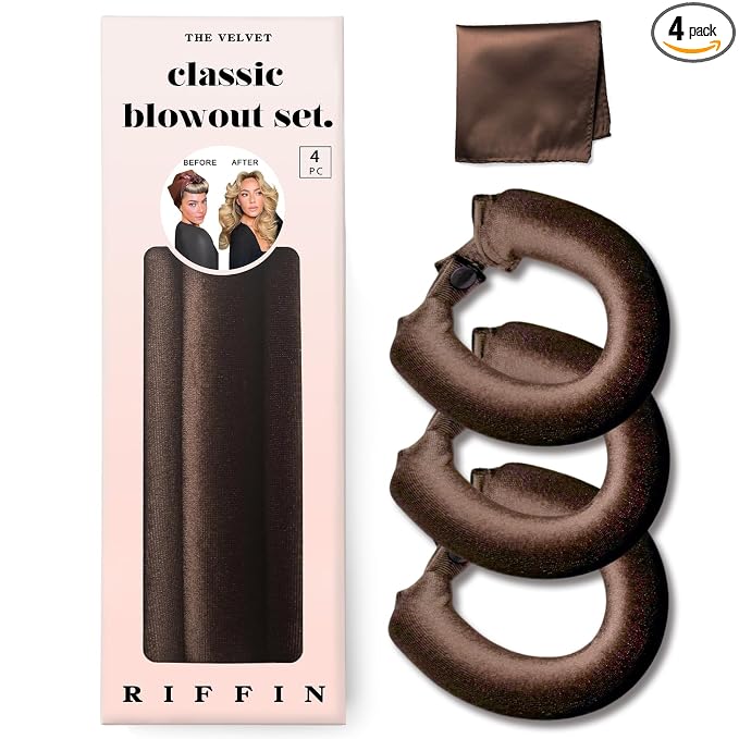 Classic Heatless Curls Overnight Rods - Upgraded Directional Grip Velvet Heatless Hair Curler to Sleep in No Heat Heatless Curling Flexi Rods Foam Hair Rollers for Blowout Look Medium & Long Hair