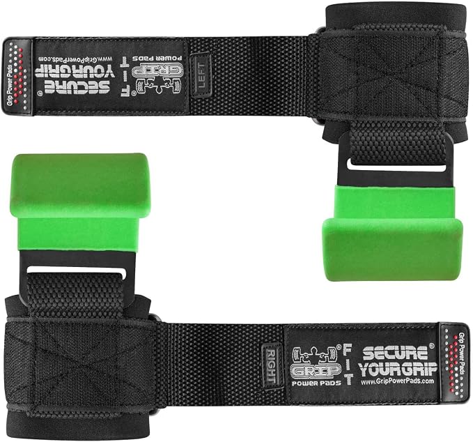 Weight Lifting Rod Hooks Heavy Duty Wrist Wraps Power Weight Lifting Training Gym Grips Straps Set of 2