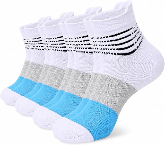 IRAMY Compression Ankle Support Socks Women Wicking Cushioned Athletic Plantar Fasciitis Relief 3/4/6 Pairs
