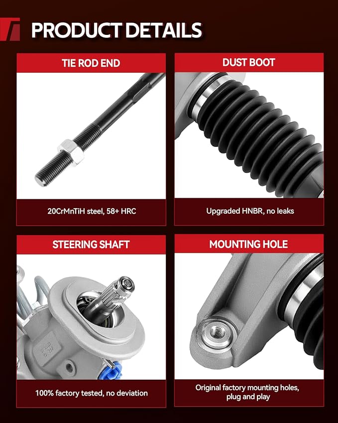 Torchbeam Hydraulic Power Steering Rack and Pinion Replacement for Volkswagen 2000-2005 Jetta/1999 Jetta 1.9T 2.0L 2.8L, 1998-2007 Beetle All Models, 1999-2006 Golf All Models Replace# 269004
