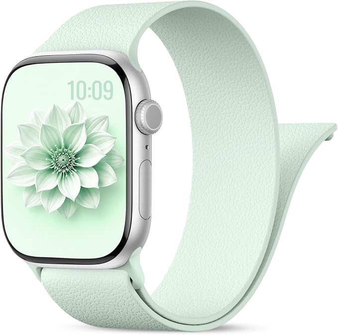 Magnetic Silicone Sport Band for Apple Watch 42mm 46mm 49mm 38mm 40mm 41mm 44mm 45mm Men Women, Patented Auto Lock Breathable Soft Loop for iWatch Ultra SE Series 11 10 9 8 7 6 5 4 3 2 1 All Day Comfort