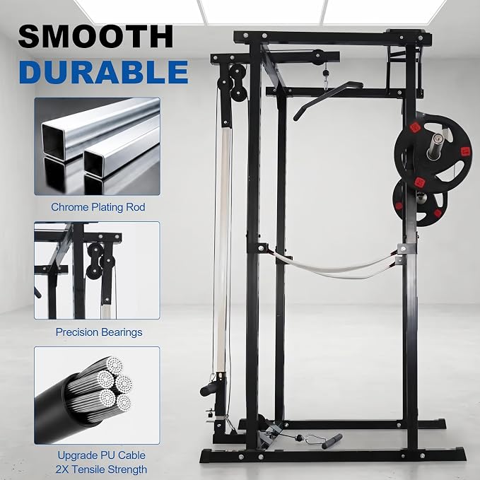 HulkFit Multifunction Heavy-Duty Power Cage Squat Rack, Home Gym,Multiple Sizes and Colors Available